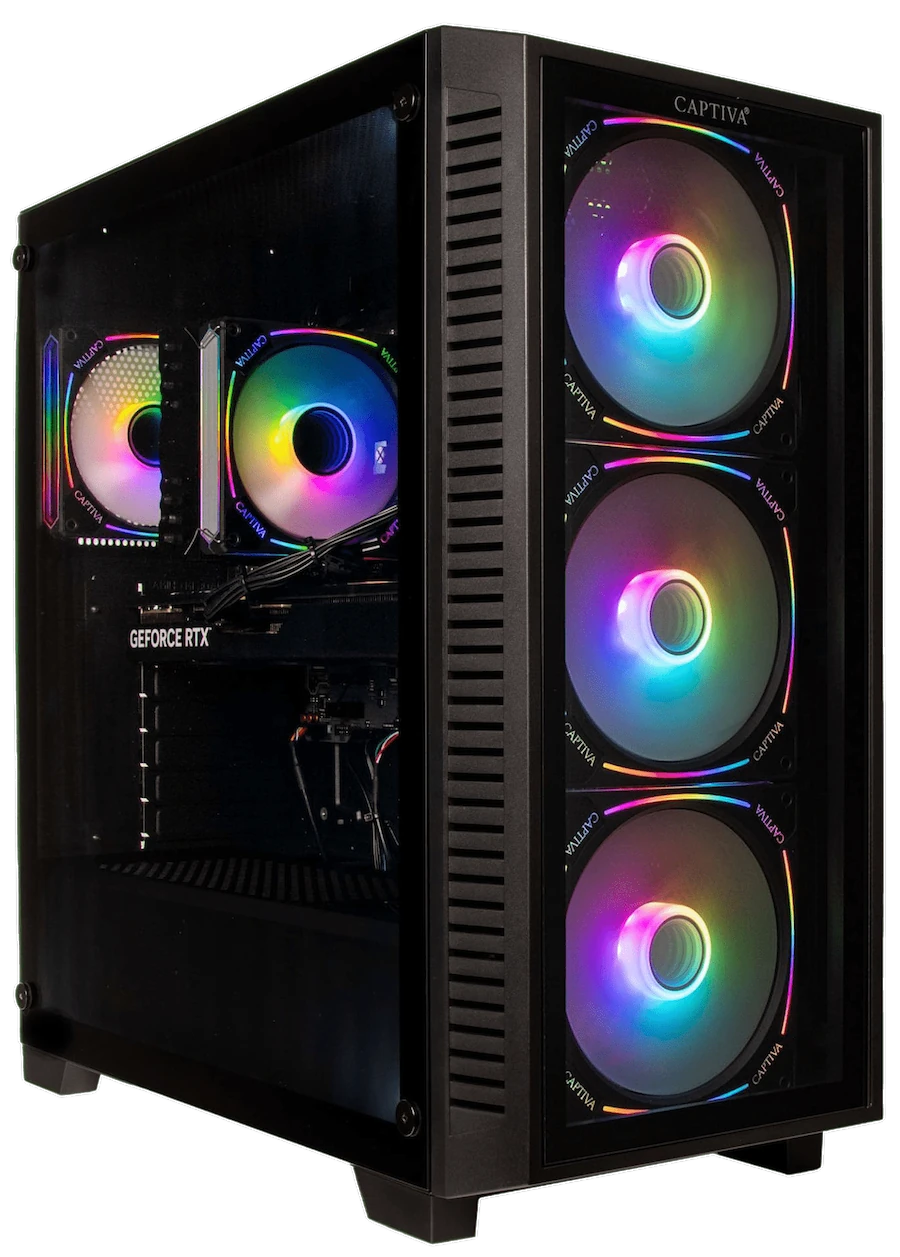Captiva Gaming PC mit Enermax Gehäuse und roter LED