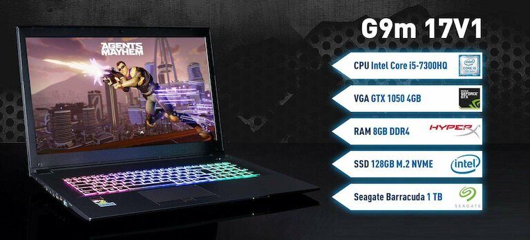 Captiva G9m 17V1 Gaming Notebook mit intel i5 Geforce GTX 1050