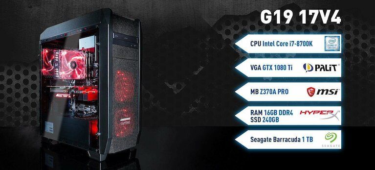 Captiva G19 17V4 Gaming PC mit Geforce GTX Intel Core i7 8700k Coffee Lake